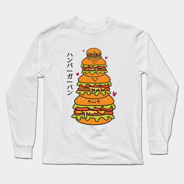 Hamburger Stack Long Sleeve T-Shirt by nhatartist